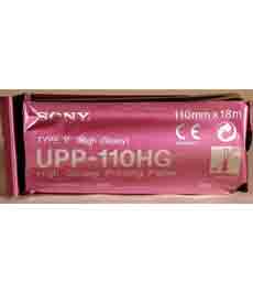 (Sony UPP110HG) Sony High Density Glossy Thermal B/W Printer PaperFor Printers UP-895, UP-897, UP-898  (10 rolls/box)